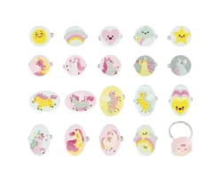 Discount 20 Anillos Ajustables de Unicornio Niños Juguetes Niños 4 Años|Accesorios Para Bebé Y Niños