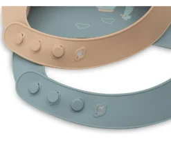 Baberos^Jollein 2 Baberos de Silicona Green / Caramel