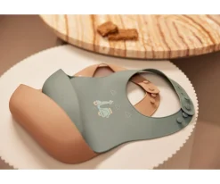 Baberos^Jollein 2 Baberos de Silicona Green / Caramel