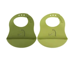 Baberos^Trixie 2 Baberos de Silicona Mr. Dino