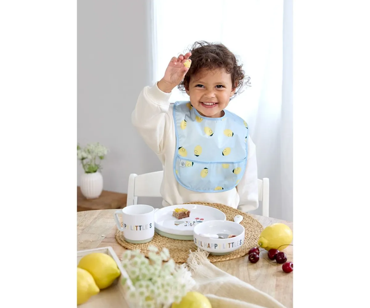Clearance 2 Baberos Impermeables Happy Fruits Lemon Baberos Impermeables|Baberos
