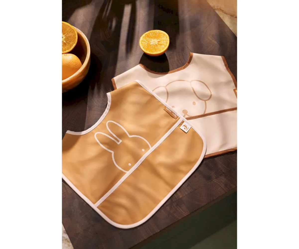 Sale 2 Baberos Impermeables Miffy Peekaboo Baberos|Baberos Impermeables