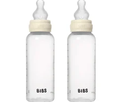 Biberones^BIBS 2 Biberones Plástico Silicona Ivory 270 ml