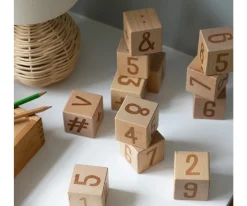 Juguetes Apilables^Sebra 12 Bloque de Números Wooden