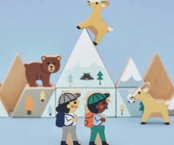 Clearance 35 Bloques de Madera Valle Nevado Cross Roads Niños Juguetes Para Niños De 18 Meses|Juguetes Niños 3 Años