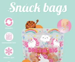 Bolsas Merienda^Legami 3 Bolsas reutilizables para Aperitivos Unicornio