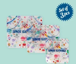 Outlet 3 Bolsas Reutilizables para Aperitivos Space Bolsas Merienda|Bolsas Impermeables