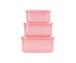 Hot 3 Cajas Almuerzo Glitter Gloss Fiambreras Infantiles|Cajas De Almuerzo