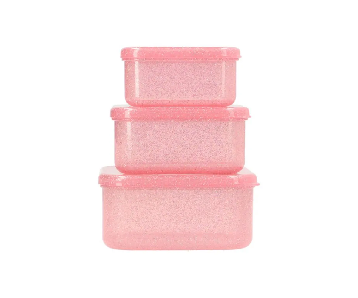 Hot 3 Cajas Almuerzo Glitter Gloss Fiambreras Infantiles|Cajas De Almuerzo