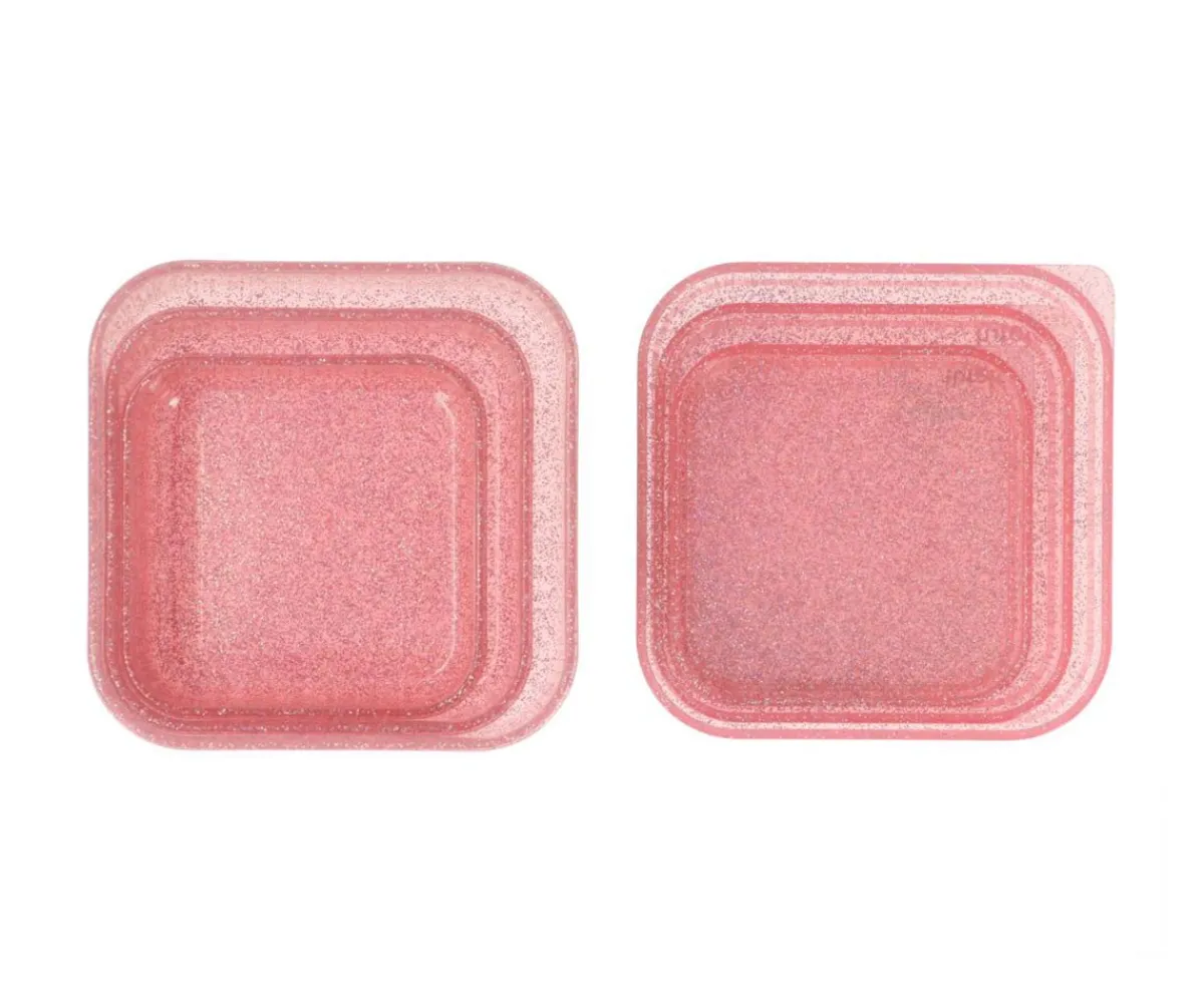 Hot 3 Cajas Almuerzo Glitter Gloss Fiambreras Infantiles|Cajas De Almuerzo