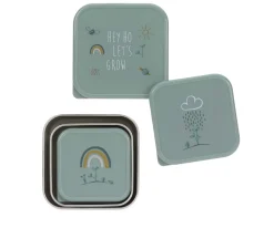 Discount 3 Cajitas Almuerzo Acero Garden Explorer Cajas De Almuerzo|Fiambreras Infantiles