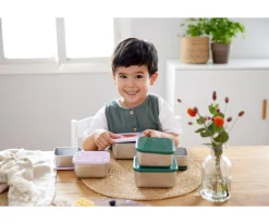 Discount 3 Cajitas Almuerzo Acero Happy Smile Cajas De Almuerzo|Fiambreras Infantiles