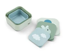 Cajas De Almuerzo^Done by Deer 3 Cajitas Almuerzo Happy Clouds Green