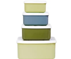 Fiambreras Infantiles^A Little Lovely Company 4 Cajitas Almuerzo y Snacks Dinosaurios