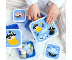 Sale 4 Cajitas Almuerzo y Snacks Pirates Cajas De Almuerzo|Fiambreras Infantiles