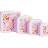 Fiambreras Infantiles^A Little Lovely Company 4 Cajitas Almuerzo y Snacks Flowers Garden