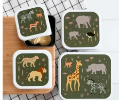 Sale 4 Cajitas Almuerzo y Snacks Savanna Fiambreras Infantiles|Cajas De Almuerzo
