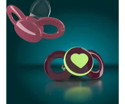 Chupetes Con Diseños^Dentistar 2 Chupetes Anatómicos Day & Night Pink Garnet Heart