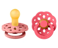 Chupetes Con Diseños^BIBS 2 Chupetes Boheme Dusty Pink/Coral