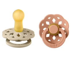 Chupetes Con Diseños^BIBS 2 Chupetes Boheme Vanilla/Peach