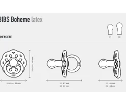 Chupetes Con Diseños^BIBS 2 Chupetes Boheme Woodchuck/Blush