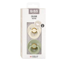 Chupetes Con Diseños^BIBS 2 Chupetes Colour Anatómica Ivory/Sage