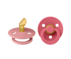 Chupetes Con Diseños^BIBS 2 Chupetes Colour Anatómica Dusty Pink/Coral