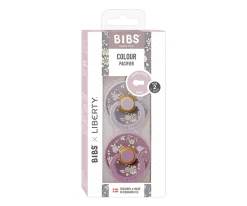 Chupetes Con Diseños^Bibs Liberty 2 Chupetes BIBS Colour Round Liberty Capel Fossil Grey Mix