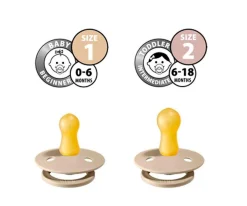 Chupetes Con Diseños^BIBS 2 Chupetes Colour Round Iron/Baby Blue