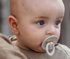 Chupetes Con Diseños^BIBS 2 Chupetes Colour Round Iron/Baby Blue