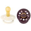 Chupetes Con Diseños^BIBS 2 Chupetes Colour Round Holiday Bow Ivory/Plum
