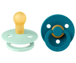 Chupetes Con Diseños^BIBS 2 Chupetes Colour Round Nordic Mint/Forest Lake