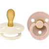 Chupetes Con Diseños^BIBS 2 Chupetes Colour Simétrica Ivory/Blush