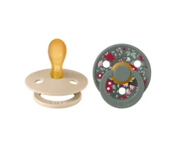 Chupetes Con Diseños^Bibs Liberty 2 Chupetes BIBS Colour Simétrica Liberty Chamomile Lawn Vainilla/Pine