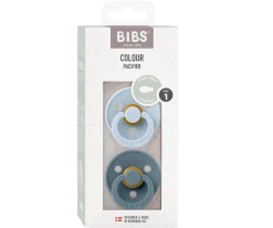 Chupetes Con Diseños^BIBS 2 Chupetes Colour Simétrica Baby Blue/Petrol