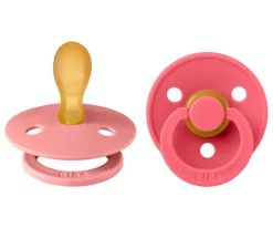 Chupetes Con Diseños^BIBS 2 Chupetes Colour Simétrica Dusty Pink/Coral