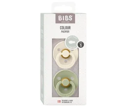 Chupetes Con Diseños^BIBS 2 Chupetes Colour Simétrica Ivory/Sage