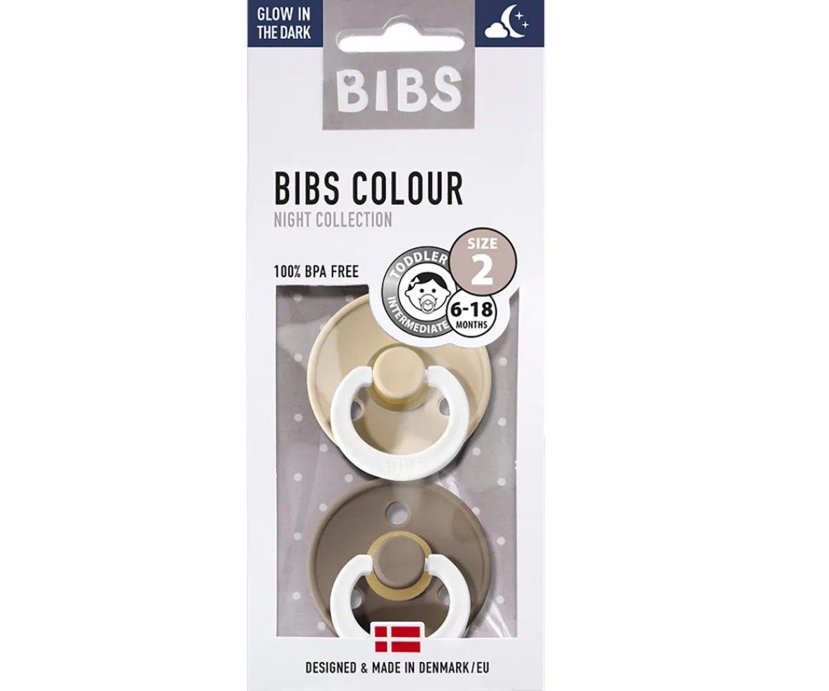 Chupetes Con Diseños^BIBS 2 Chupetes Colours Dark Oak/Vanilla