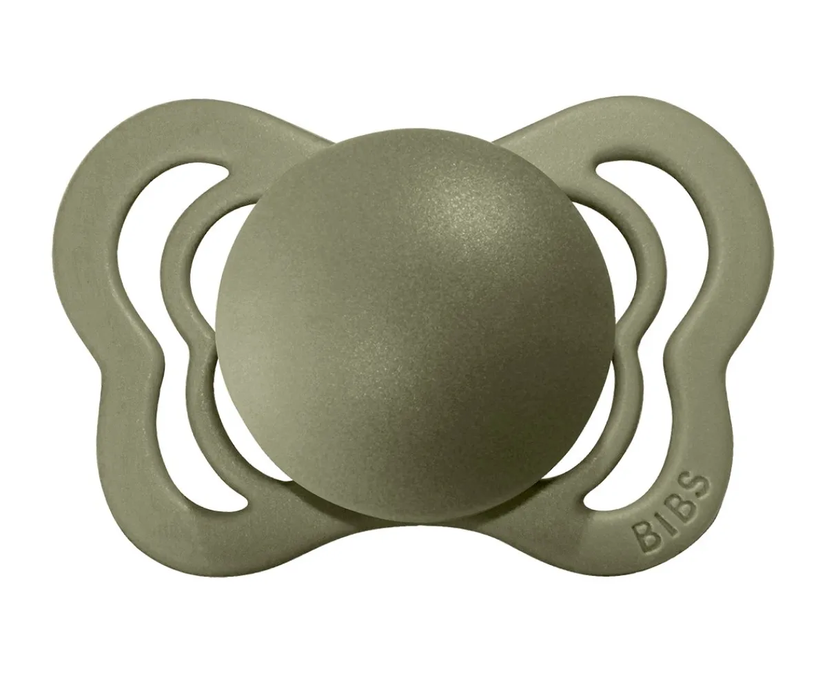 Chupetes Con Diseños^BIBS 2 Chupetes Couture Vanilla/Olive Silicona