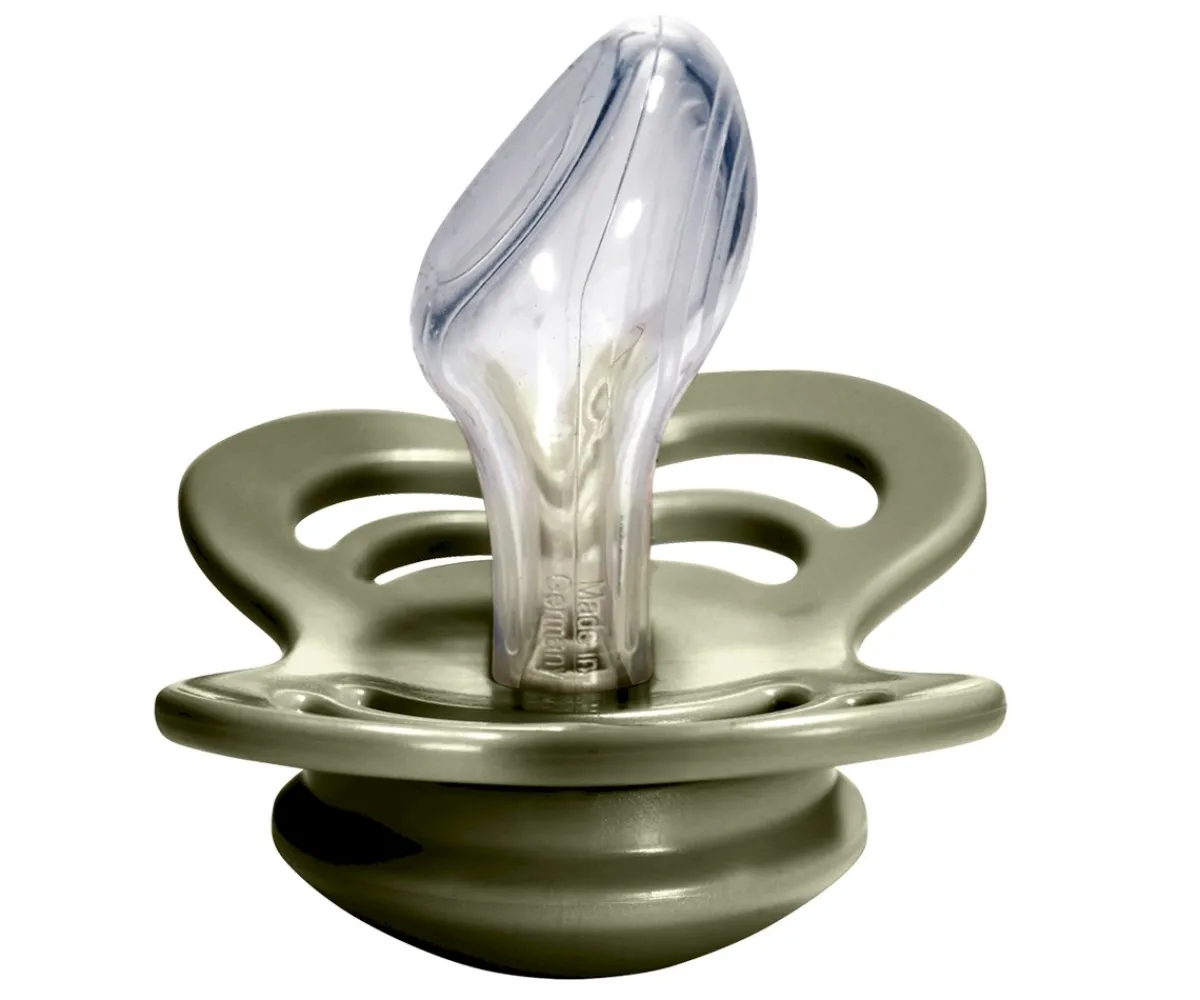 Chupetes Con Diseños^BIBS 2 Chupetes Couture Vanilla/Olive Silicona