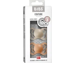 Chupetes Con Diseños^BIBS 2 Chupetes Couture Vanilla/Peach Látex