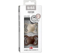 Chupetes Con Diseños^BIBS 2 Chupetes Couture Vanilla/Mocha Látex