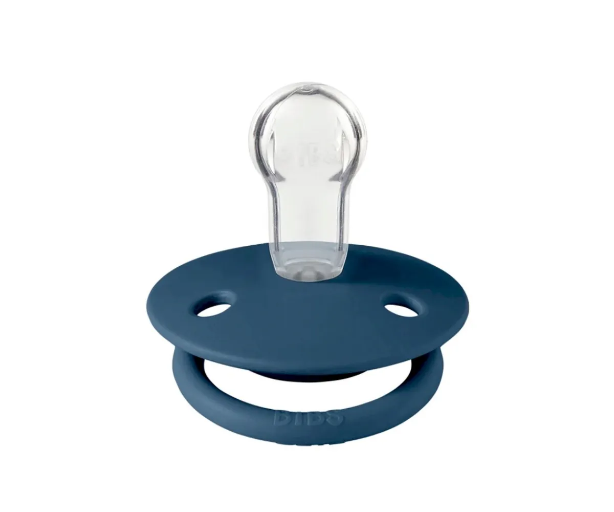 Chupetes Con Diseños^BIBS 2 Chupetes De Lux Dusty Blue/Steel Blue Silicona