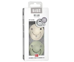 Chupetes Con Diseños^BIBS 2 Chupetes De Lux Ivory/Sage Silicona