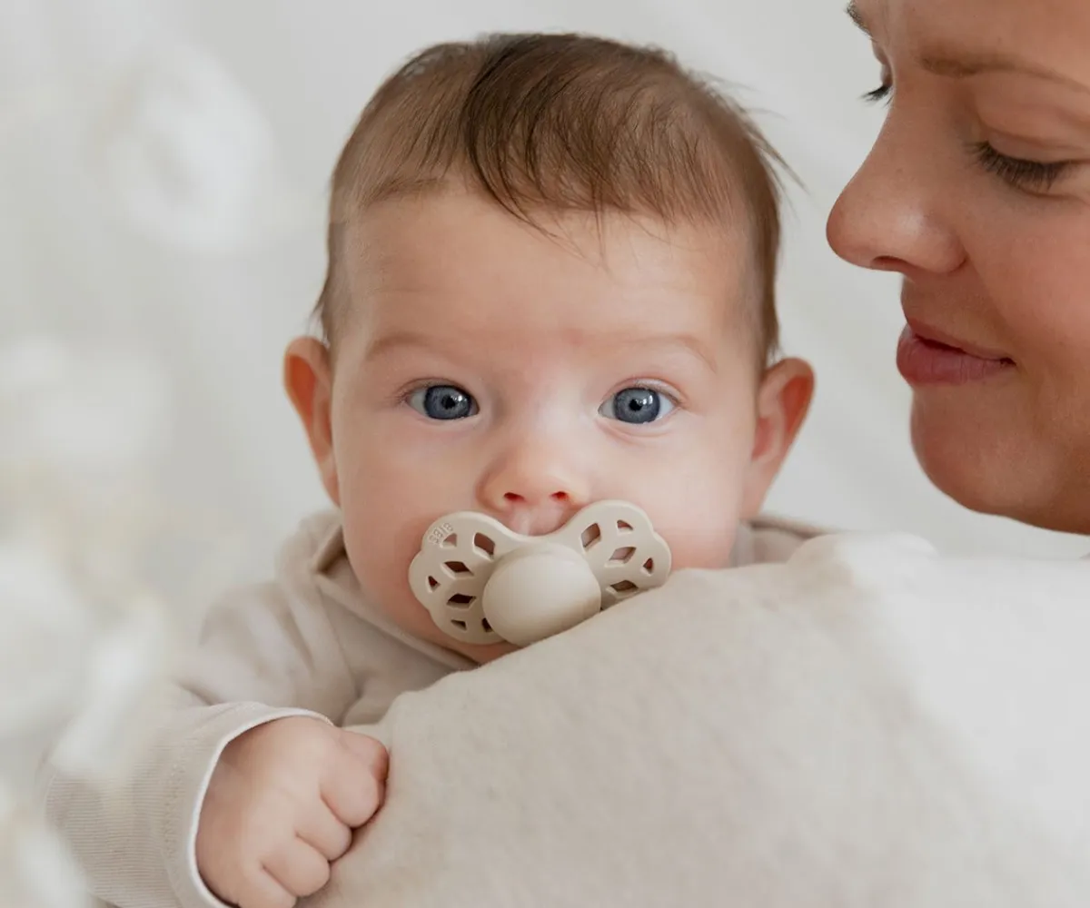 Chupetes Con Diseños^BIBS 2 Chupetes Infinity Anatómica Ivory/Sage