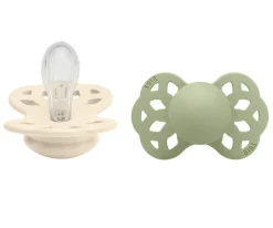 Chupetes Con Diseños^BIBS 2 Chupetes Infinity Simétrica Ivory/Sage