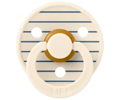 Chupetes Con Diseños^BIBS 2 Chupetes Studio Colour Round Pin Ivory Steel Blue Mix