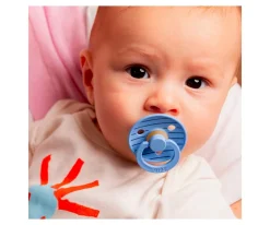 Chupetes Con Diseños^BIBS 2 Chupetes Studio Colour Round Pin Sky Blue Mix