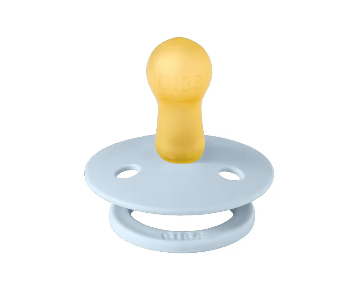 Chupetes Con Diseños^BIBS 2 Chupetes Studio Colour Round Block Baby Blue Dusty Blue Mix