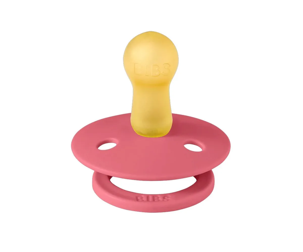 Chupetes Con Diseños^BIBS 2 Chupetes Studio Colour Round Block Baby Pink Coral Mix